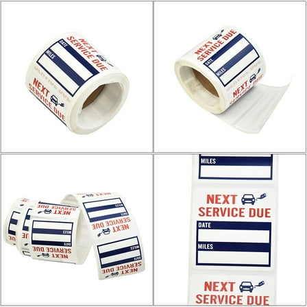 150PCS Oil Change Service Reminder Stickers Clear Windo Lite Sticker Pack