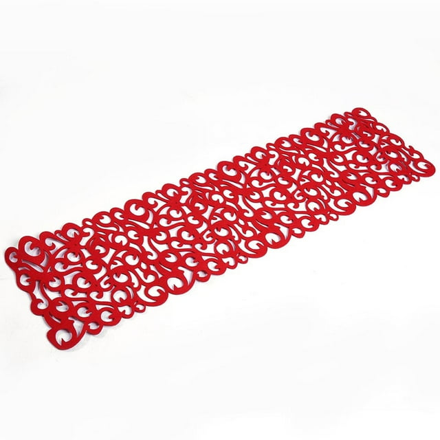 Mantel de fieltro Sincero rectangular rojo decoraciones para el hogar