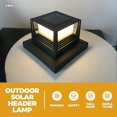 thumbnail image 4 of Outdoor Post Light Fixture Waterproof Solar Powered Light Post Lighting, 4 of 4
