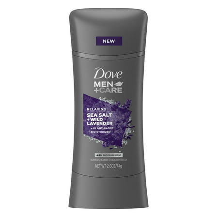 Dove Men Care Men's Antiperspirant Deodorant Stick, Sea Salt and Wild Lavender, 2.6 oz