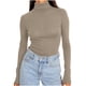 thumbnail image 3 of RKSTN Women's Turtleneck T Shirts Oversized Mock Neck Slim Thermal Tight Underwear Long Sleeve Shirt Tops Womens Casusal Solid Plus Size Base Layer Loose Comfy Shirt Undershirt Fall Spring Clothes, 3 of 8