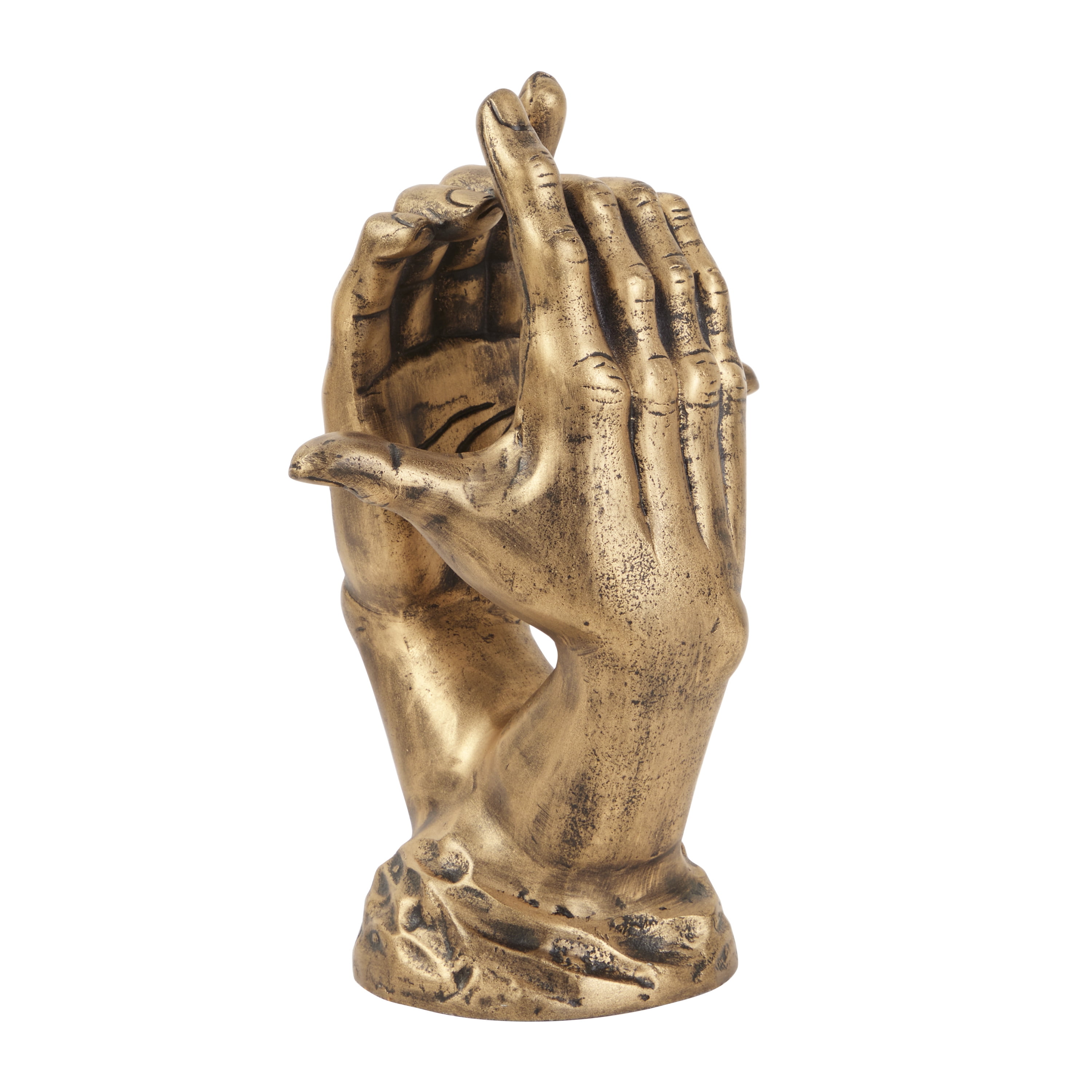 DecMode Gold Aluminum Traditional Abstract Sculpture