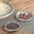 thumbnail image 2 of Woven Bamboo Basket Tray Bulk Food Flat Basket #calu, 2 of 2