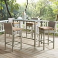 thumbnail image 7 of Modway Conduit 5 Piece Outdoor Patio Wicker Rattan Set in Light Gray Mocha, 7 of 7