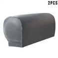 thumbnail image 1 of 2 Pcs Pu Leather Sofa Armrest Covers Protectors Stretch Waterproof For Couch Chair Arm, 1 of 4