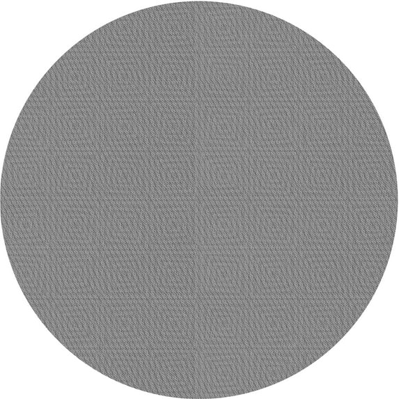 Ahgly Company Indoor Round Patterned Sonic Silver Gray Area Rugs, 8' Round