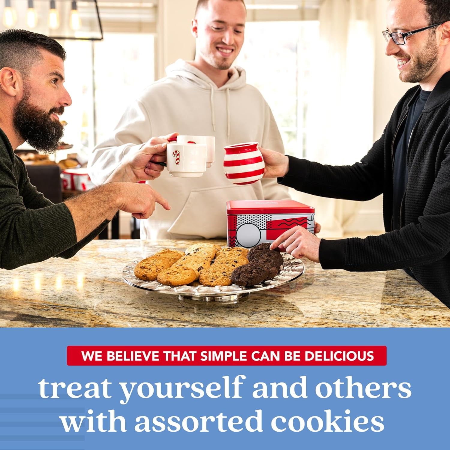 David's Cookies Assorted Fresh Baked Cookies 1lb - Delectable Handmade Cookies and Made with Premium Ingredients - Gourmet Food Cookie Gift Basket - Great Gift For Him, For Her, On All Occasion