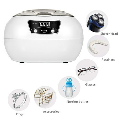 Ultrasonic Cleaner For Tattooing Ultrasonic Cleaner, Faayfian Professional Jewelry Cleaner with 18 Different Timer, Portable Household Ultrasonic Cleaning Machine, Electronics Eyeglasses Watch Ring Diamond Retainer Denture Clean ()