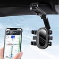 thumbnail image 2 of Sun Visor Car Phone Holder Mount, 1080 Rotatable Cell Phone Stand, Universal Adjustable Arm Cradles Car Holder, 2 of 5