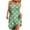 Green Dress for Women _c, variant on Women's Printed Strap Mini Dress Pull On Lightweight Beach Casual Wear Cute Pattern Relaxed Flowy Breathable Style White M