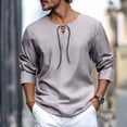 thumbnail image 2 of VJATTWR Mens Shirts Long Sleeve T Shirt Fashion Casual Slim V Neck Shirts M, 2 of 5