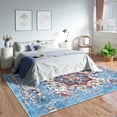 thumbnail image 3 of GLN Rugs Narli - Indoor, Machine Washable Area Rug 8'x10' Turkish Blue Home Carpet, 3 of 8