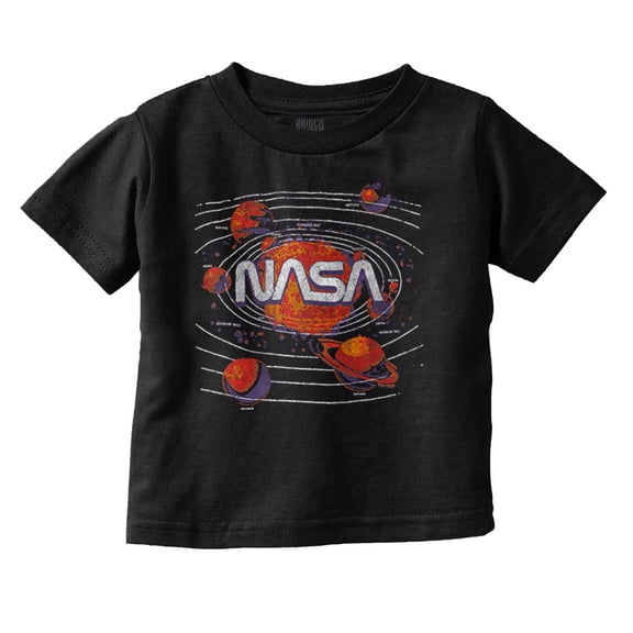 Vintage NASA Space Solar System Toddler Boy Girl T Shirt Infant Toddler Brisco Brands 6M