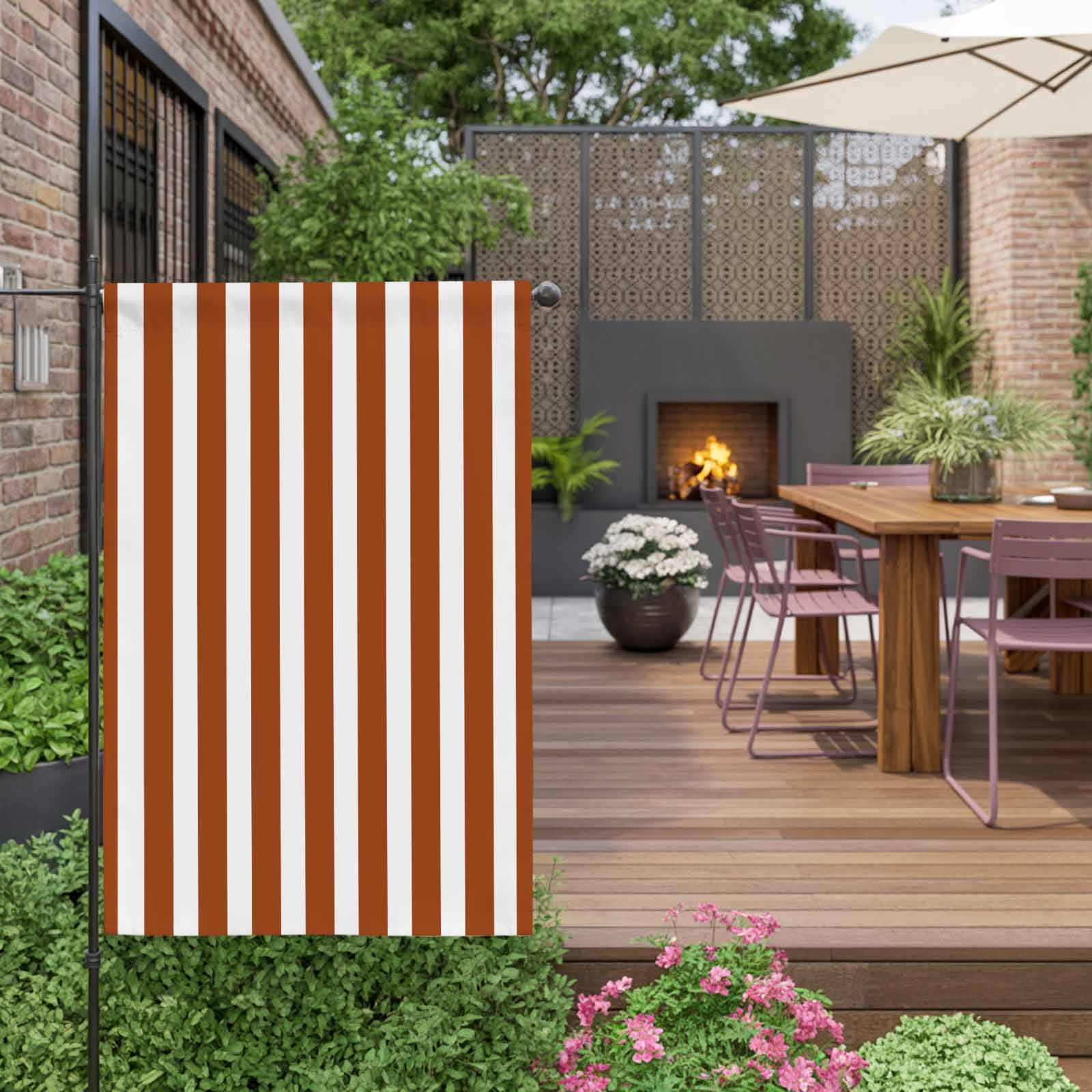 Red White Stripes House Flag 28 x 40 Inches, Simple Classic Modern Striped Line Weather Proof Outdoor Patio Flags Double Sided Small House Decoration for Yard Lawn Outside Home