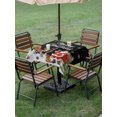 thumbnail image 3 of Outdoor Tablecloth with Umbrella Hole and Zipper, Black Christmas Square Table Cloth 54x54 Inch Waterproof Tablecloth, Santa Elk Gifts Snowflake Winter Xmas Tree Picnic Table Cover for Patio Camping, 3 of 7