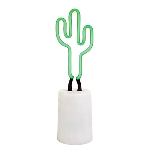 Sunnylife Indoor Decorative Neon Light Figurine Tube Desk Lamp with Adjustable Dimmer 