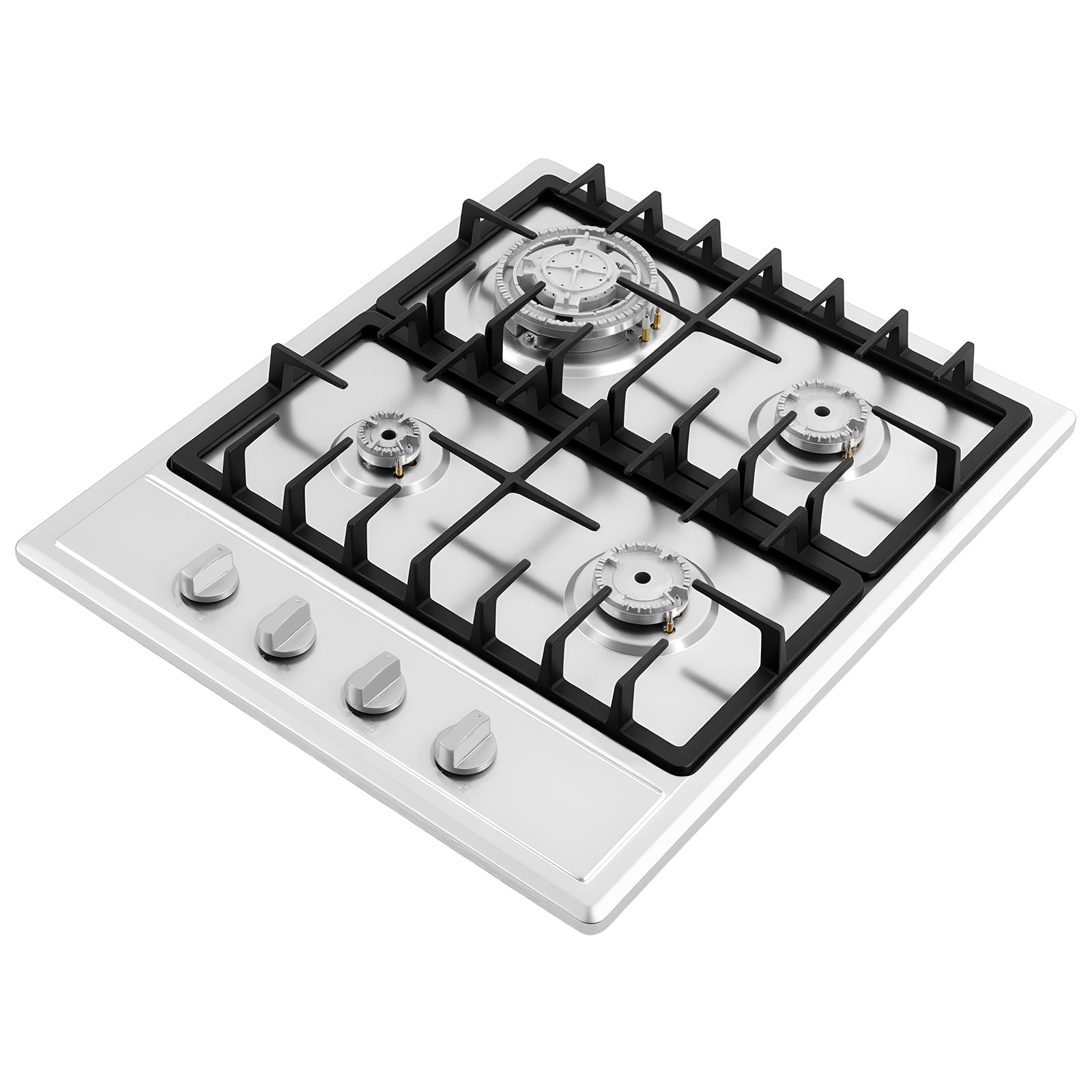 23" Cooktop 4 Burners Built-in Stove Top Stainless Steel Gas Cooktop Kitchen Used for Homes, Hotels, Restaurants, and Motels.