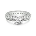 thumbnail image 3 of 1 Carat IGI Certified Radiant Shape Lab Grown Diamond Engagement Ring | 14K White Gold | Madeline Full Eternity Diamond Ring | FG-VS1-VS2 Quality Friendly Diamonds, 3 of 5