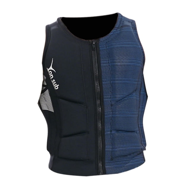Almencla Life Vest Portable Summer Buoyancy Aid for Motorboat Paddleboarding Swimming S blue black S