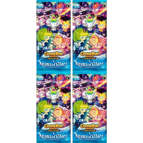 CookieRun Braverse Trading Card Game Arena Of Glory LOT of 4 Booster Packs