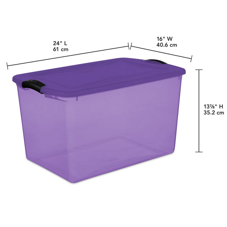 Sterilite Large Storage Bin, 66 Quart Latch Box Plastic Adult With Sterilite Large Storage Bin, 66 Quart Latch Box Plastic Adult With