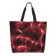 thumbnail image 1 of Balery Red Line Bolsa Tote Estilo Estético con Cremalleras, Bolsa de Hombro, Bolsa de Compras Grande y Plegable, 1 of 8