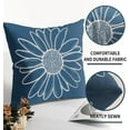 thumbnail image 6 of Blue Daisy Flower Pillow Covers 18x18 Inch Set of 2 Spring Summer Floral Bloom Decorative Throw Pillows Seasonal Cotton Linen Pillow Cases Farmhouse Home Decor for Cushion Couch Sofa Outdoor, 6 of 6
