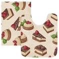 thumbnail image 7 of Yayeee Bath Rugs for Bathroom Floor Set of 2 Non Slip Fluffy Soft Absorbent Mat, Strawberry Cake, 7 of 7