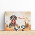 thumbnail image 3 of Happy Thanksgiving Dachshund with Turkey Pumpkins Autumn Vibes Horizontal Matte Canvas Poster Wiener Dog Lover Gifts Idea Wall Art Home Decor - 12018, 3 of 5