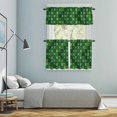 thumbnail image 5 of Saint Patrick's Day Kitchen Curtains Sets for Windows 36 Inch Length, Country Green Plaid Shamrock Clovers Rod Pocket Window Treatments Tier Curtains and Valances Set for Bedroom/Bathroom, 5 of 8