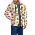 thumbnail image 2 of Uemuo Cartoon Flowers for Men's Fashion Full-zip Hoodies & Sweatshirts with Kangaroo Pocket, Zip-up Hooded Sweatshirt, Moisture Wicking & Breathable-3X-Large, 2 of 5