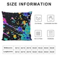 thumbnail image 6 of Acheng Abstract Color Dark Throw Pillow Covers,Colorful Paint Splatters Art Modern Cushion Cover Digital Blended Hidden Zipper Decorative Pillowcases for Bedroom Lumbar ,Set of 2 White, 6 of 6