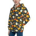 thumbnail image 2 of Kdxio Autumn Pumpkin Maple Leaf Plants Pattern Boys Athletic Unisex Boys Girls Hoodie with Pocket Sweatshirts-Large, 2 of 6