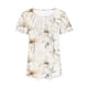 thumbnail image 5 of Fiudx Ofertas de La Semana Top Estampado con Cuello Redondo y Manga Corta Informal para Mujer a La Moda, 5 of 6