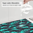 thumbnail image 3 of Dish Drying Mat, Grey Green Camouflage Highly Absorbent Drying Matt Kitchen Counter, Dish Mat Drying Pad Dishes Drainer Mats for Kitchen Counter or Sink, 16 x 18 inch, 3 of 6