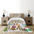 thumbnail image 4 of Ambesonne Christmas Quilted Bedspread Set 2 Pcs, New Year Candies, Twin Size, Multicolor, 4 of 5