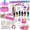 Nail with Hair set, variant on BATTOP Kids Nail Polish Set, Brithday Gifts for Girls Age 6-12, Quick Dry Peel Off, Safe Non-Toxic Beauty Set, Girls Nail Salon Games