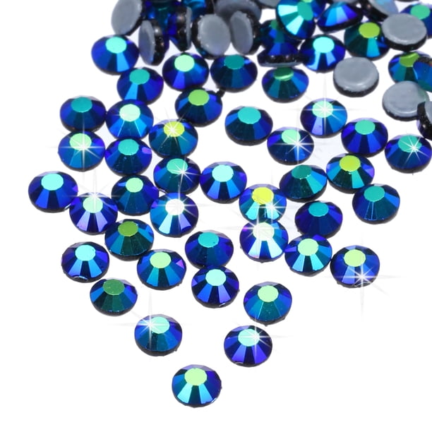 Uxcell 2880 Pcs Strass Hotfix Cristales de Vidrio Gems Art (SS6 2mm, Color Azul Marino)