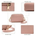 thumbnail image 4 of Monederos de mano tipo billetera de PU para mujer, pequeños bolsos cruzados para teléfono, bolso informal, 19*13*4cm, 4 of 5