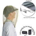 thumbnail image 2 of Protective Mosquito Cover Bee Bug Insect Fly Cap W/ Head Net Mesh (1pcs, Black), 2 of 5