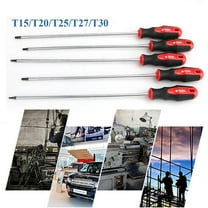 1Pc 400Mm Extra Long Torx Screwdriver T15/T20/T25/T27/T30 Magnetic Screw Drive Rubber Handle For Telephone Computer Repair Tool T27 Fangkenuo