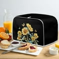 thumbnail image 5 of ZUXONGSY Sunflower Toster Cover 2 Slice Bread Maker Cover Dustproof Cover Wide Slot Universal Size Microwave Oven Dustproof Cover with Hook Greasy Protection Anti Fingerprints, 5 of 7
