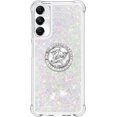 thumbnail image 2 of Glitter Clear Sparkly Bling Case for Samsung Galaxy A05s, Flowing Liquid Quicksand Cover with Diamond Ring Holder Case for Samsung Galaxy A05s  Colorful, 2 of 7