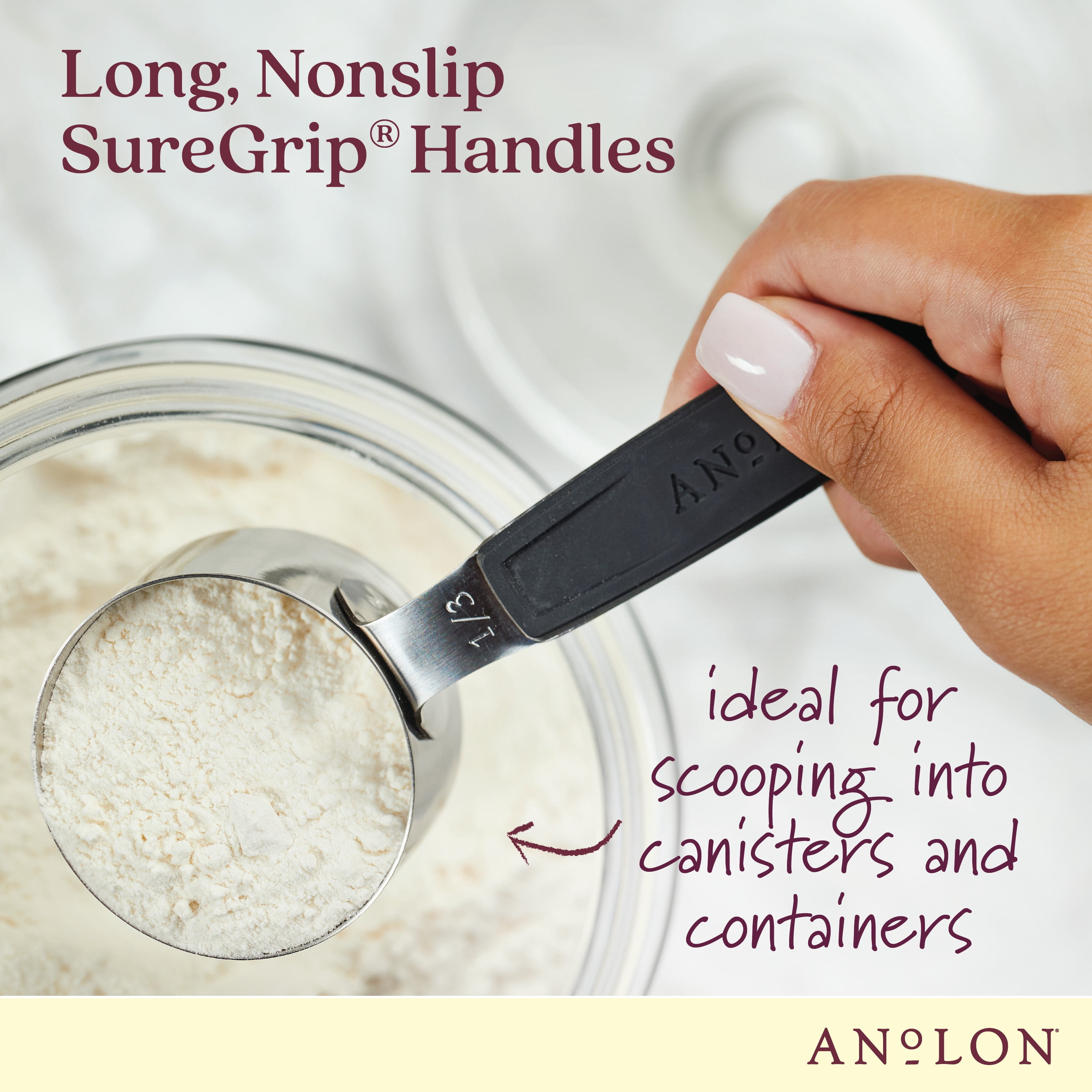 Anolon SureGrip® 4 Piece Magnetic Measuring Cup Set