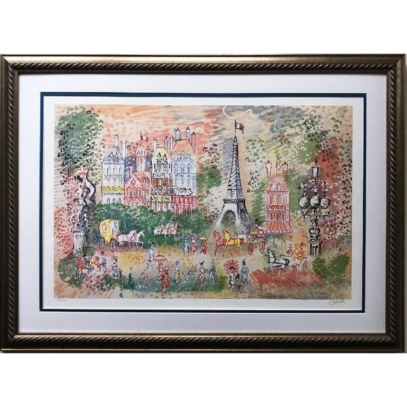Charles Cobelle "Eiffel Tower" CUSTOM FRAMED New Art Hand Signed Generic