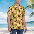 thumbnail image 5 of Goofa Sunflowers Hawaiian Shirt for Men, Unisex Summer Beach Casual Short Sleeve Button Down Shirts,Aloha Tropical Floral print shirt-Medium, 5 of 9