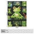 thumbnail image 4 of ARISTURING Funny Frog Blanket Gifts for Kids Teens Adults Cute Cartoon Green Frog Print Throw Blankets Super Soft Cozy Warm Plush Flannel Blanket for Couch Bed Sofa Chair Living Room Decor, 4 of 6