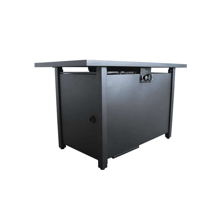 25" H x 42" W Steel Outdoor Fire Pit Table with Lid