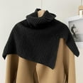 thumbnail image 2 of SUXIAN Women's Winter Scarf Solid All Warm Pullover High Collar Split Black One Size, 2 of 3