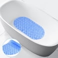 thumbnail image 3 of Semfri Bath Tub Shower Mat 27x15 inch Non Slip Bath Tub Mats Shower Mat with Suction Cups and Drain Holes Machine Washable Tub Mat Clear Blue, 3 of 6